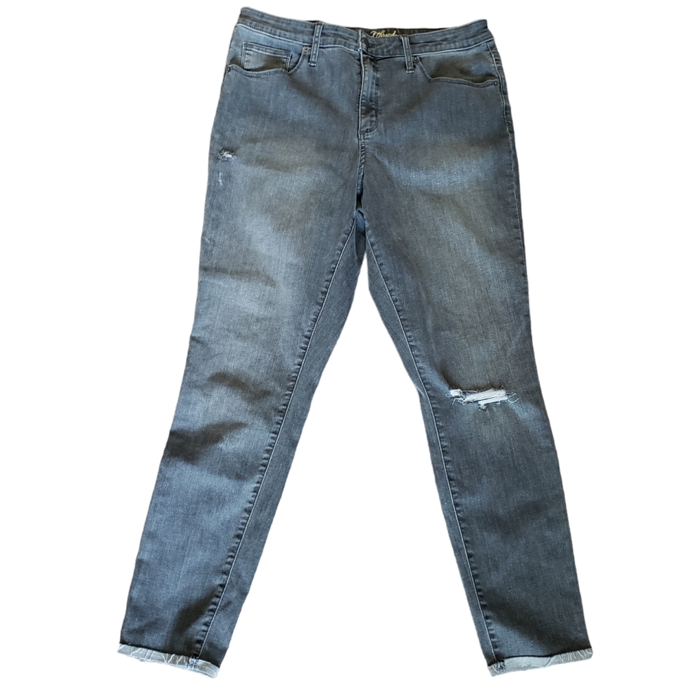 Universal Thread Women's Size 14 w32 Gray Denim High Rise Skinny Jeans